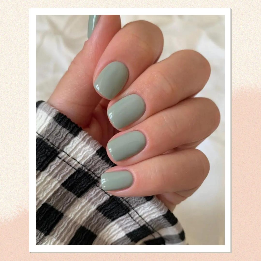 nail color for sage green dress Luxury Long Sleeves Nude Evening Dress with Cape SS369A main image 1