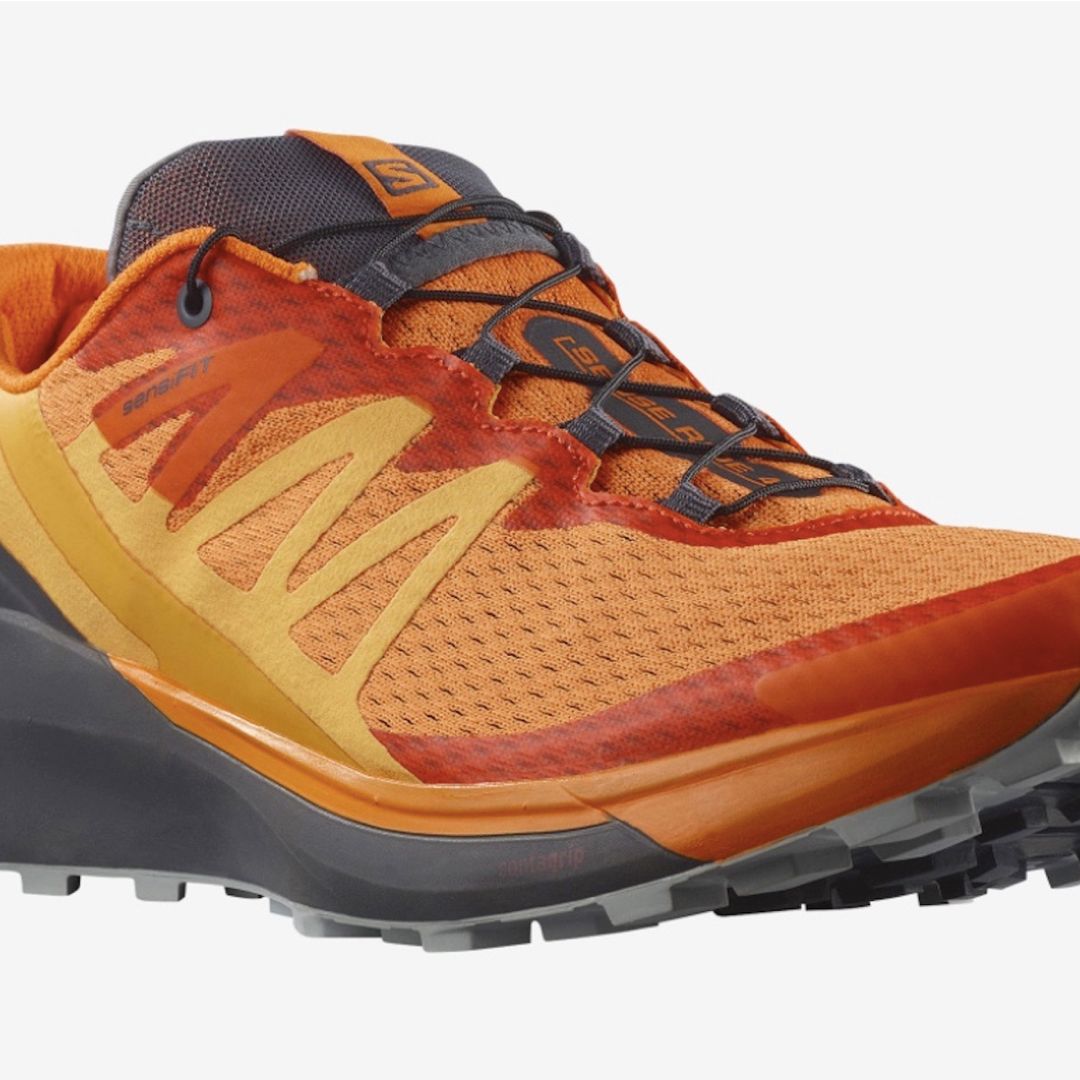 Salomon Sense Ride 4 Mens Size 11.5 Orange Trail Running Hiking Shoes Contragrip Salomon Sense Ride VIBE Ortholite Orange Red Trail Shoes  main image 4
