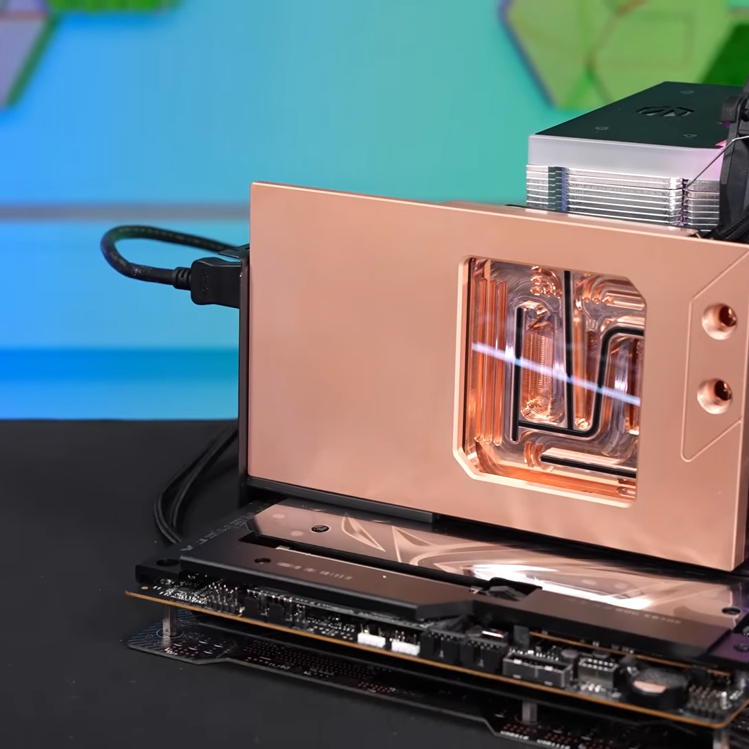 WaterBlock GPU En Cuivre Rouge + POM - Bloc De Refroidissement Eau Pour Carte Graphique PC Sans Canaux Intérieurs
