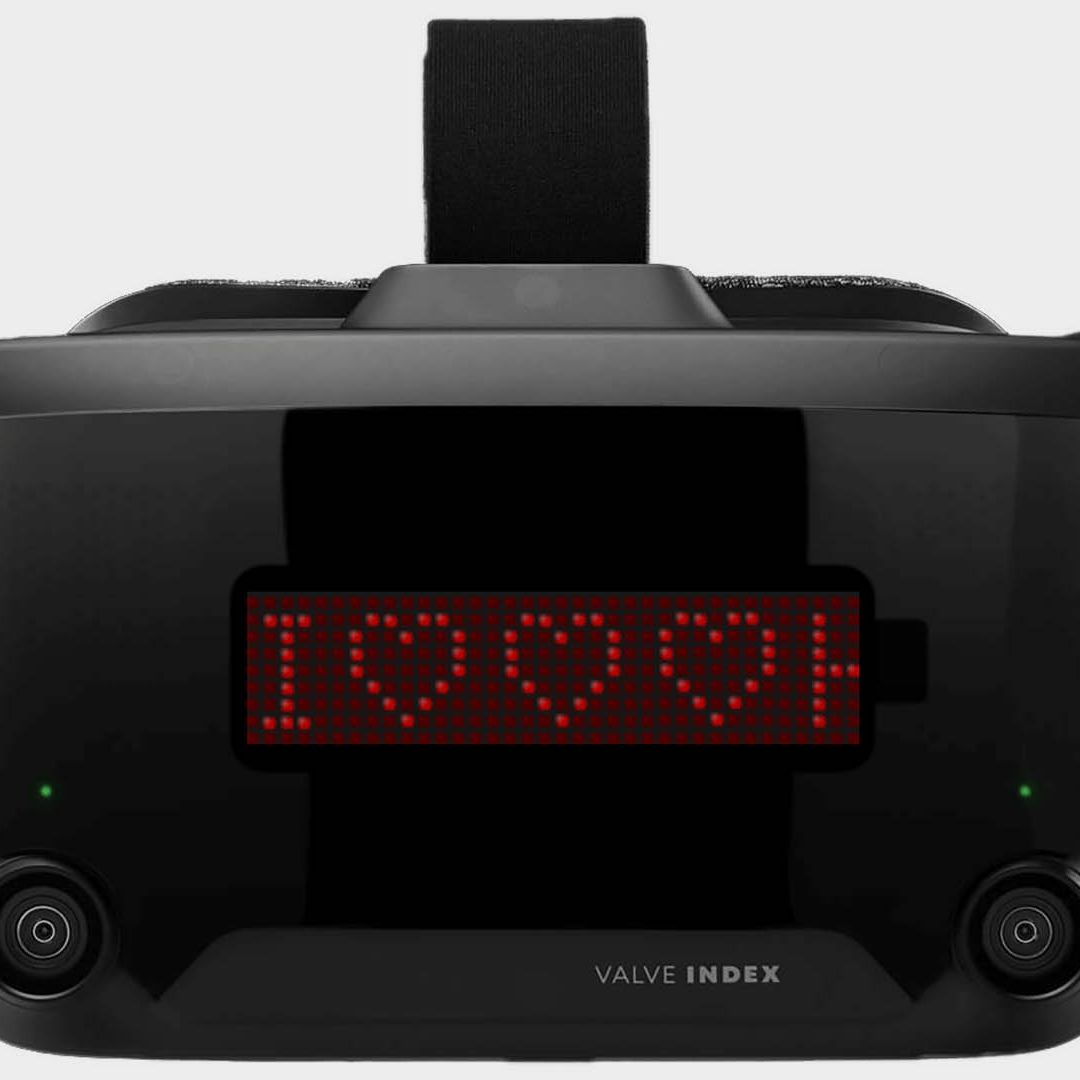 This Valve Index mod lets you display a custom message across your