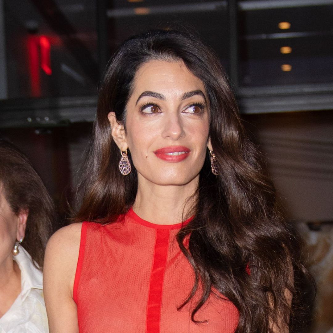 amal clooney red dress Amal Clooney Just Took A Tumble In A Red Burberry Dress