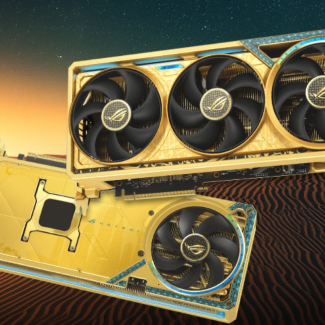 A Jensen Huang-signed version of this golden Asus RTX 5090 will be