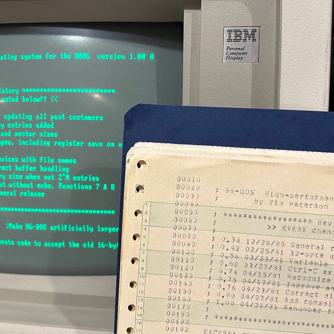 45 years later, earliest DOS source code transcribed from a stack