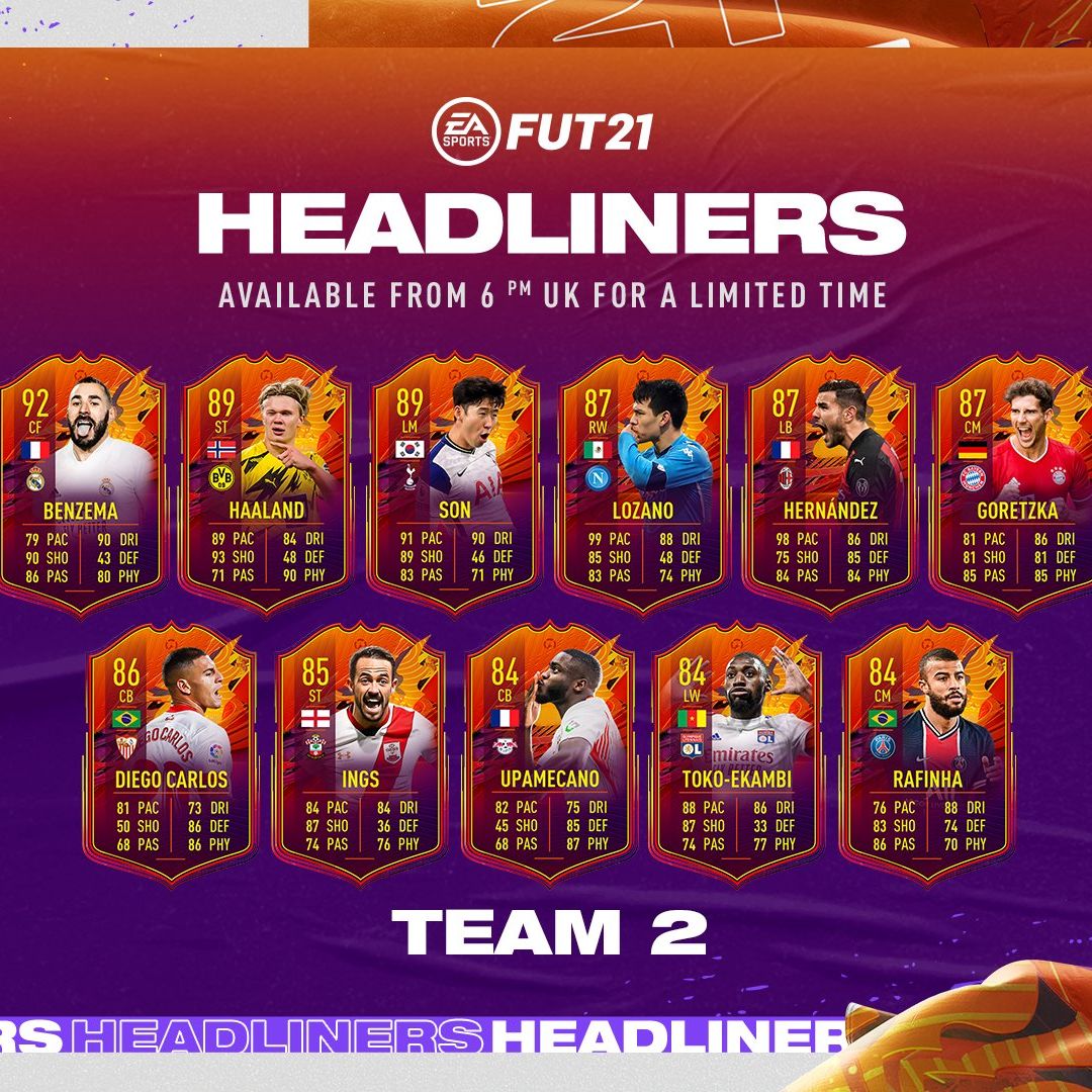 FIFA 21 Headliners guide: big boosts for Son, Haaland and Benzema