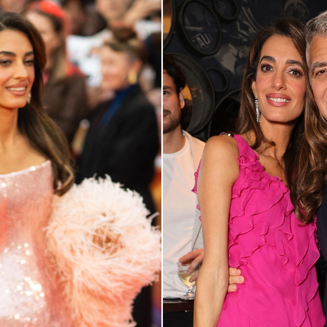 amal clooney london film festival dress Amal Clooney Wears Two Pink Looks at London Film Festival