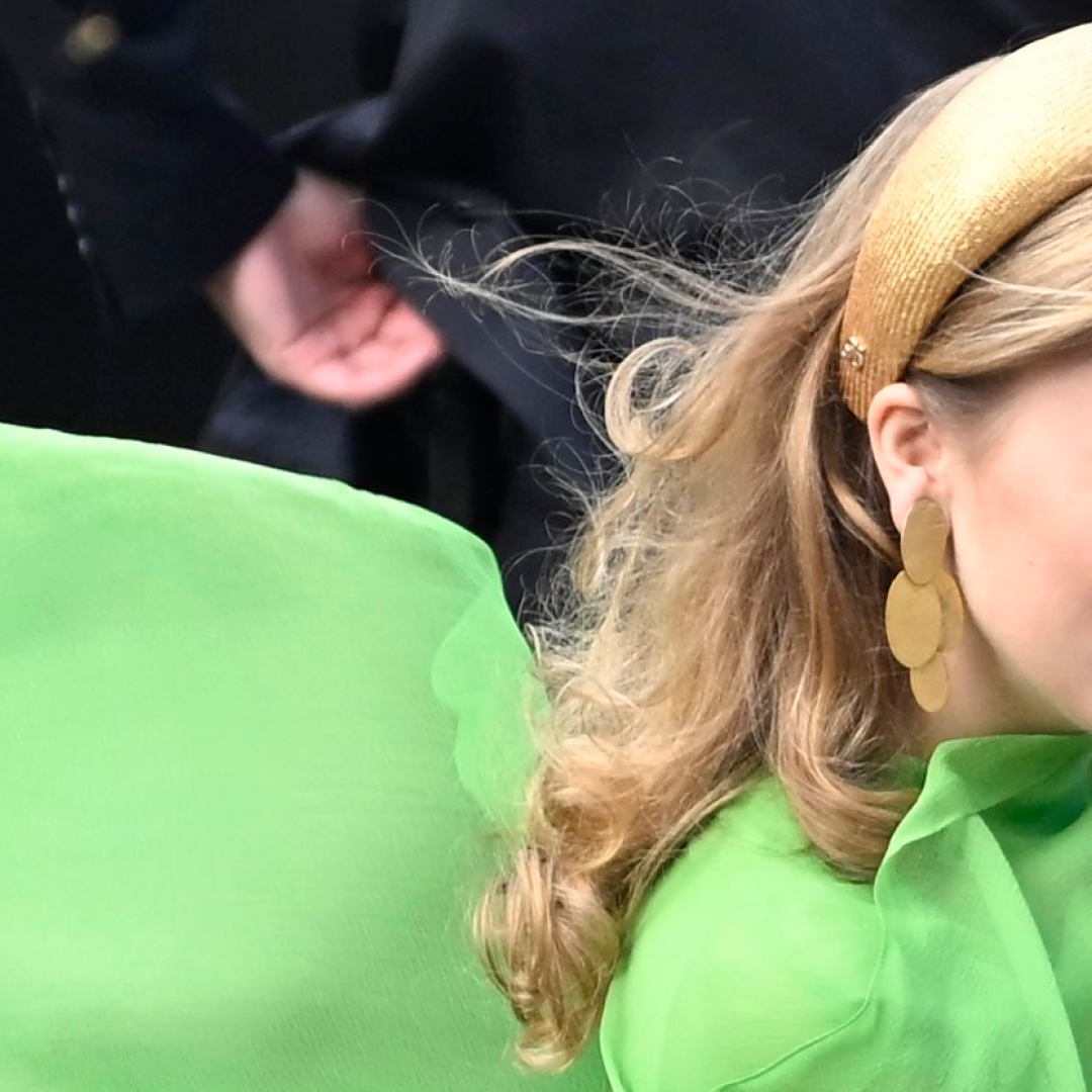 who is the lady in green dress at inauguration Green Polka Dot High Neck Wrap Dress – AX Paris main image 0