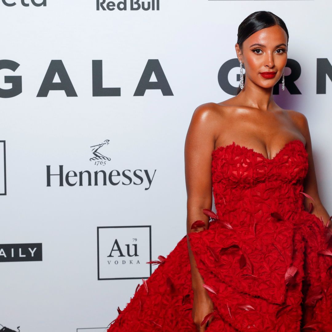 maya jama love island red dress Maya Jama flawlessly proves that she is the ultimate bombshell in plunging vintage corset dress