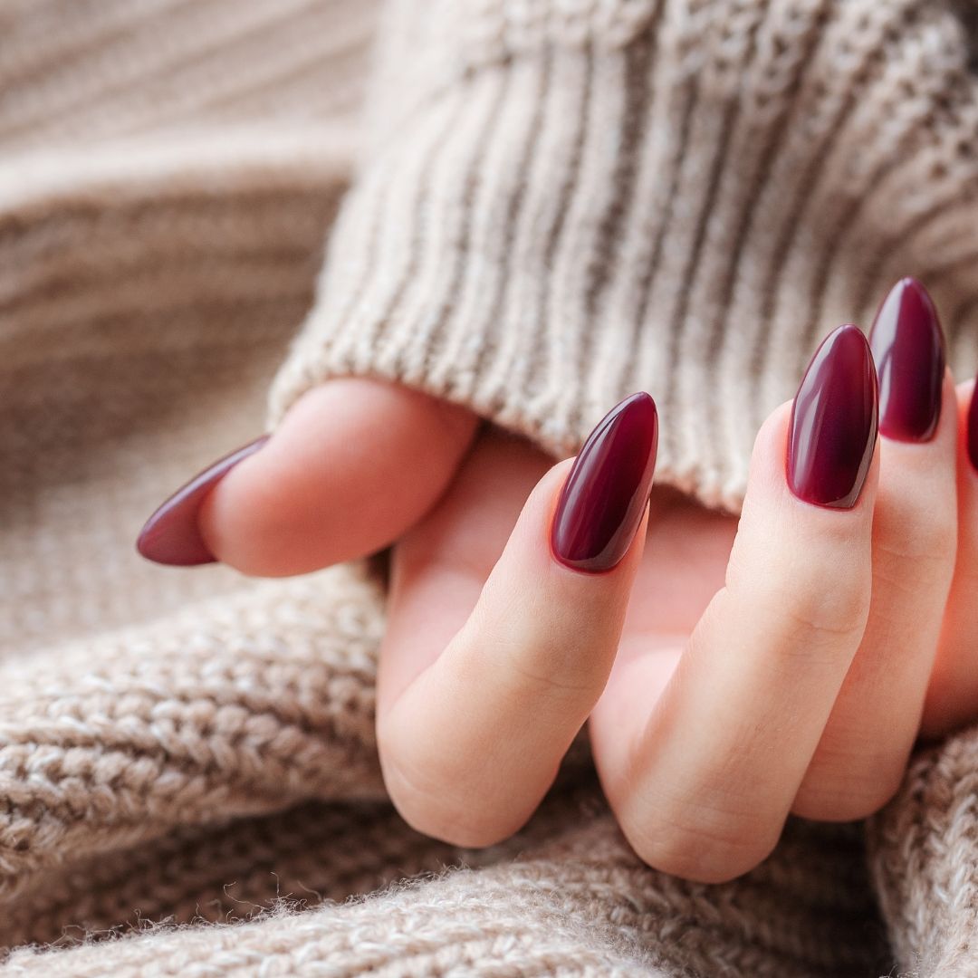 Elegant Deep Red Nail Trend
