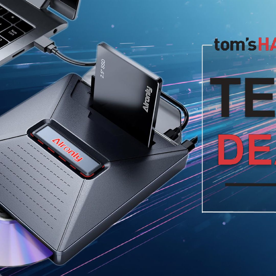 Portable USB DVD writer with 2.5-inch SATA and SD card dock