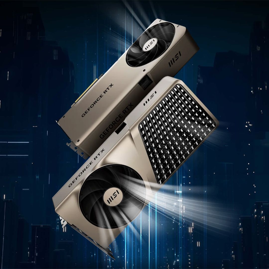 MSI's RTX 5080 Expert features a dual-fan blower-style cooler