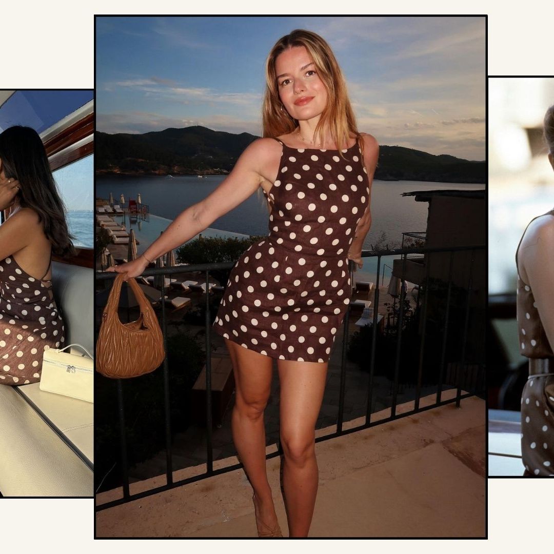 suspender dress for ladies 3 Piece Brown Retro Suspender Dress with Apricot Shirt Blazer Suit, Brown / L main image 0