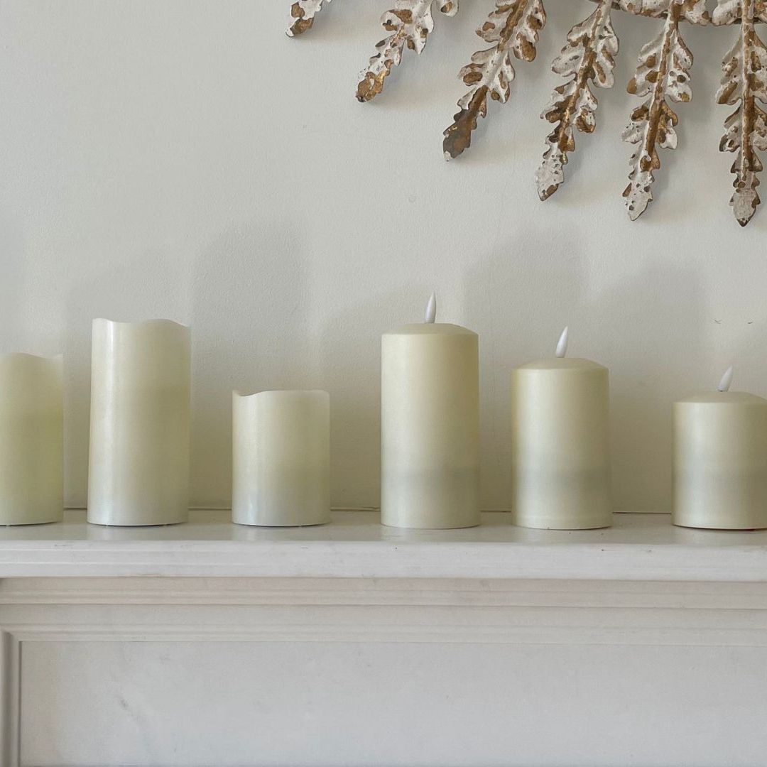 Luminara Flameless LED Tea Light Candles (6-Pack) With Recharging Base & Timer – Ivory