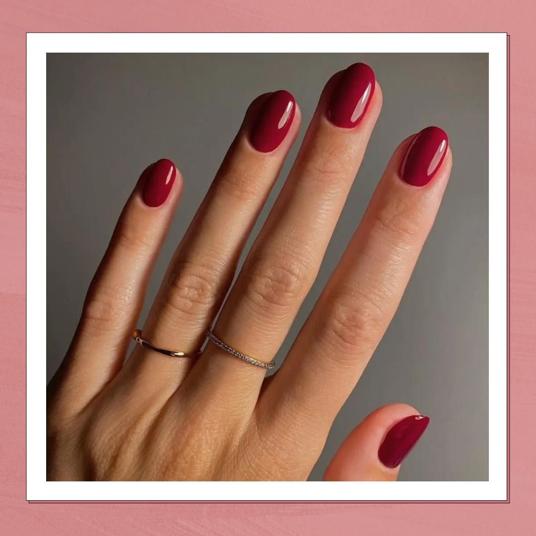 August Red Berry Nails That Pop