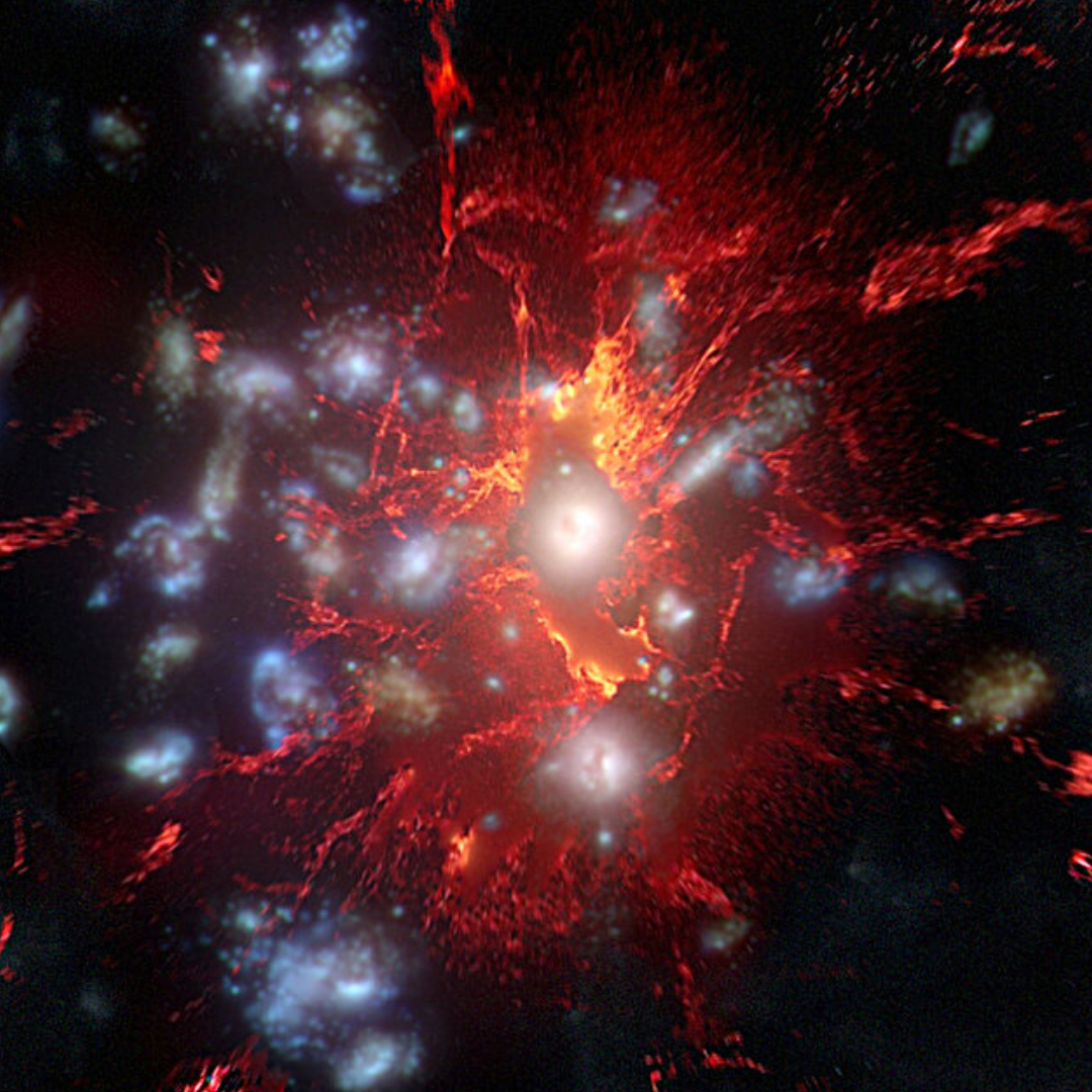 This baby galaxy cluster is powering extreme star formation with a