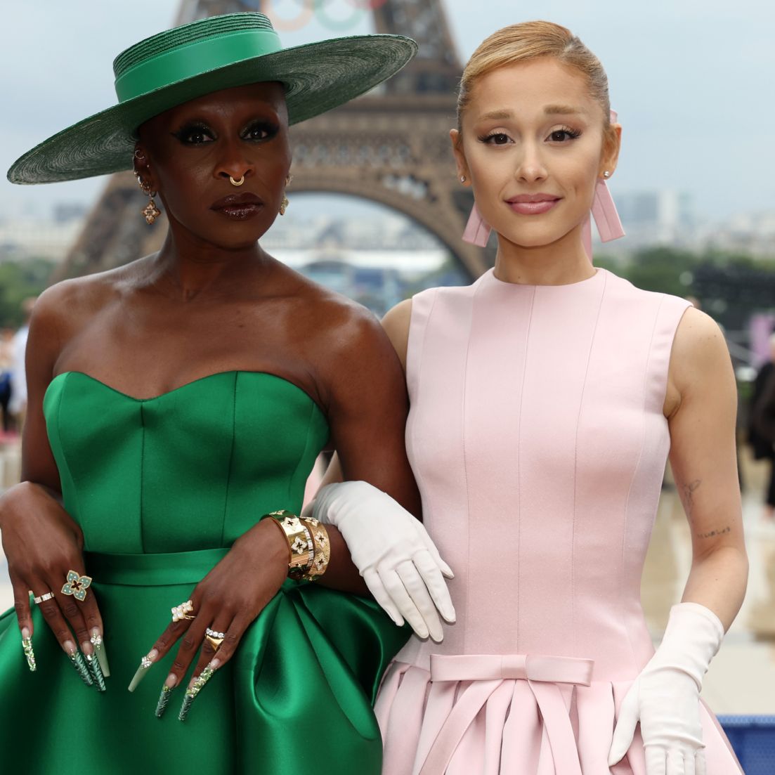 ariana grande pink dress olympics Ariana Grande attends the opening ceremony of the 2024 Olympics in Paris, France.