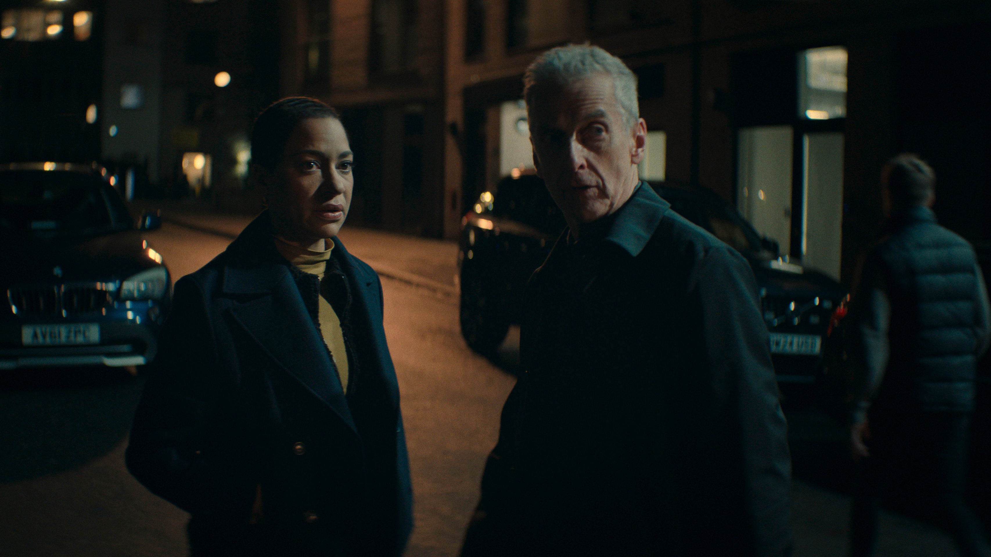 a production image of Peter Capaldi and Cush Jumbo in Criminal Record