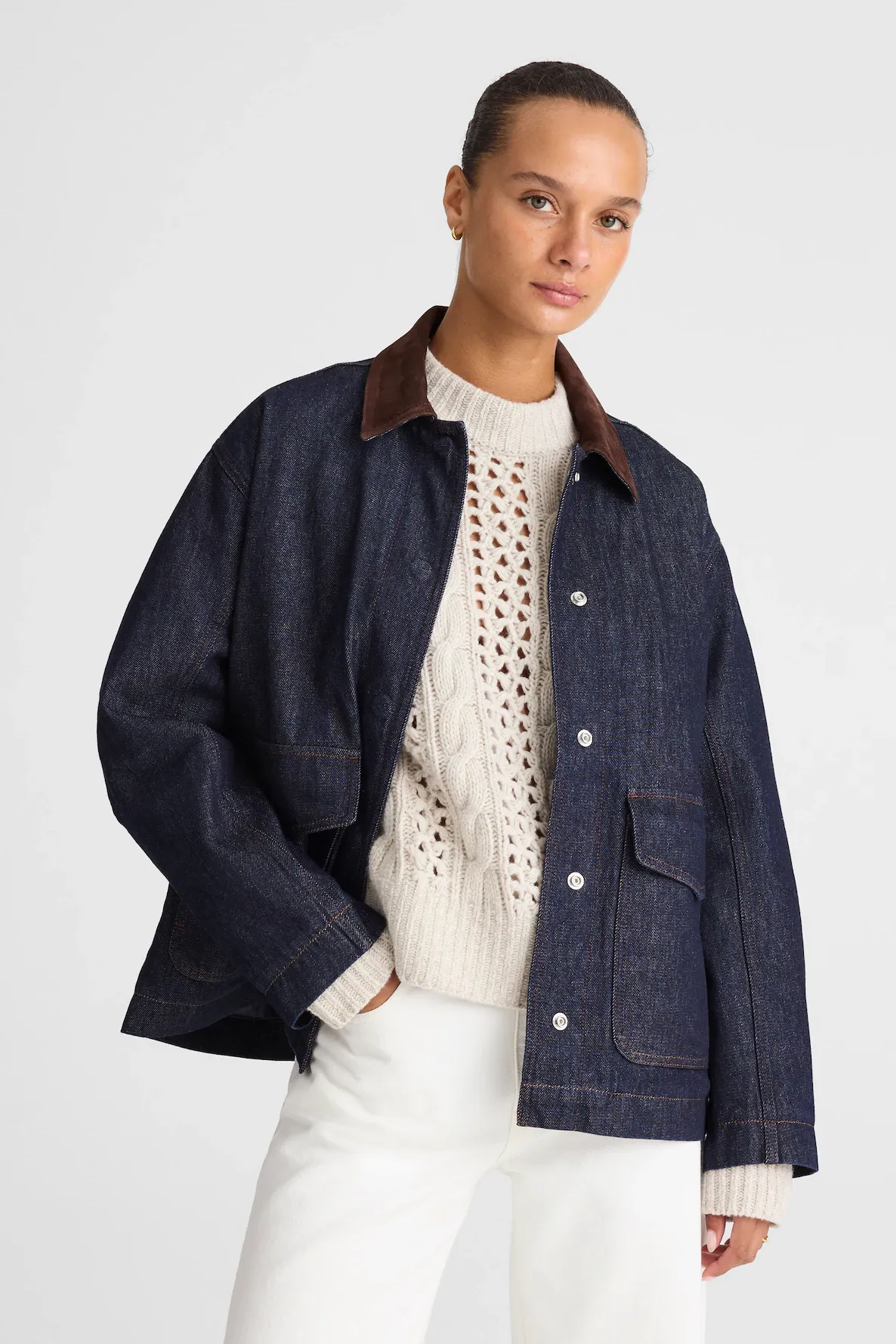 Denim Chore Jacket in Rinse Wash