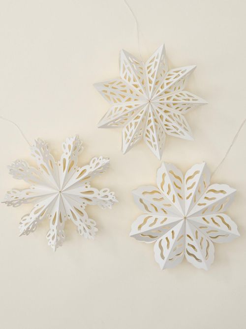 Whimsical Snowflake Paper Ornaments