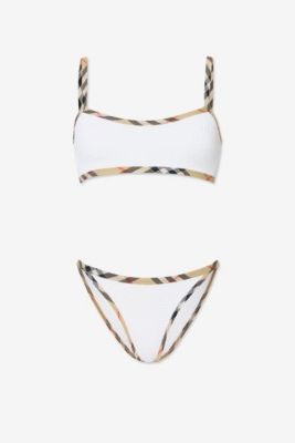 Tyler Bikini in White - Women, Nylon | Burberry&amp;reg; Official