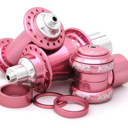 Chris King offers pink component groups for Breast Cancer