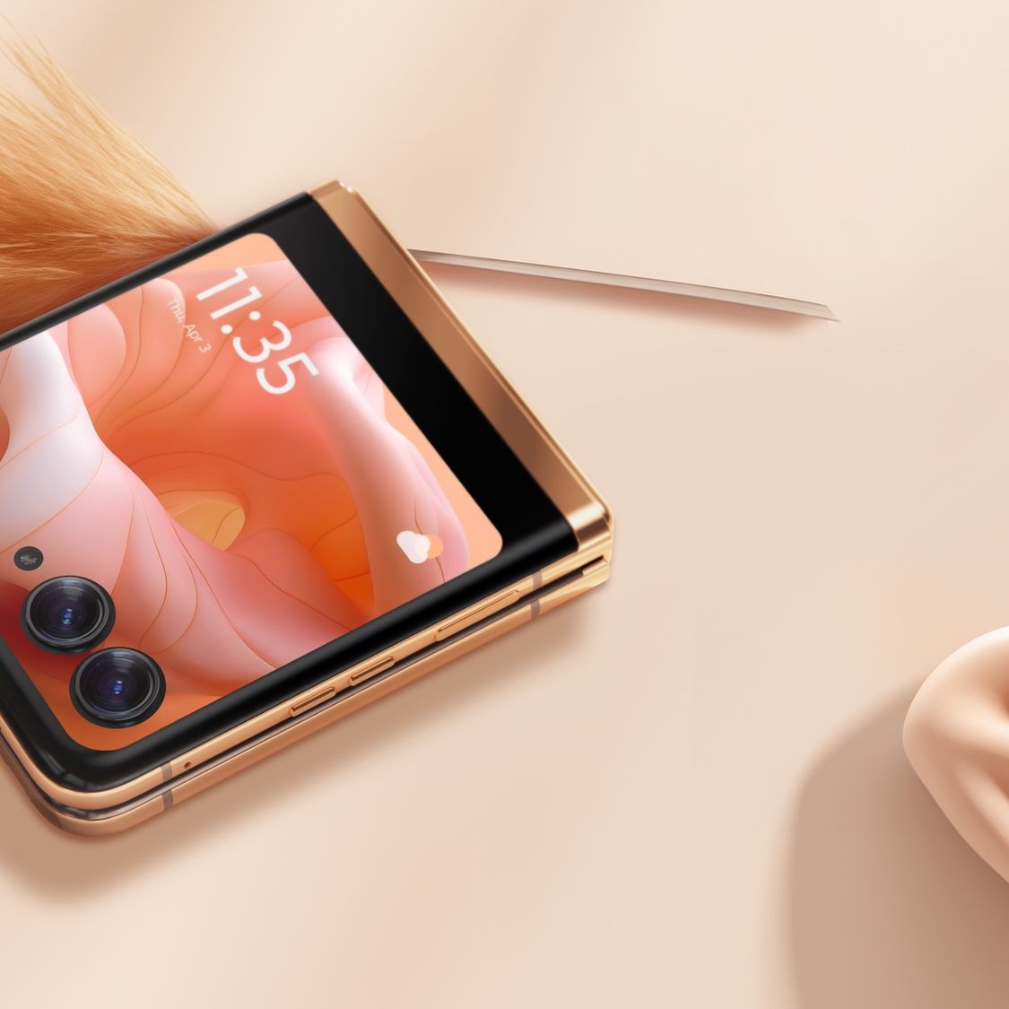 Peach スマートフォン本体 Amazon.com: SM-F741U1 Unlocked Factory 6 Flip Z Galaxy Samsung スマートフォン本体