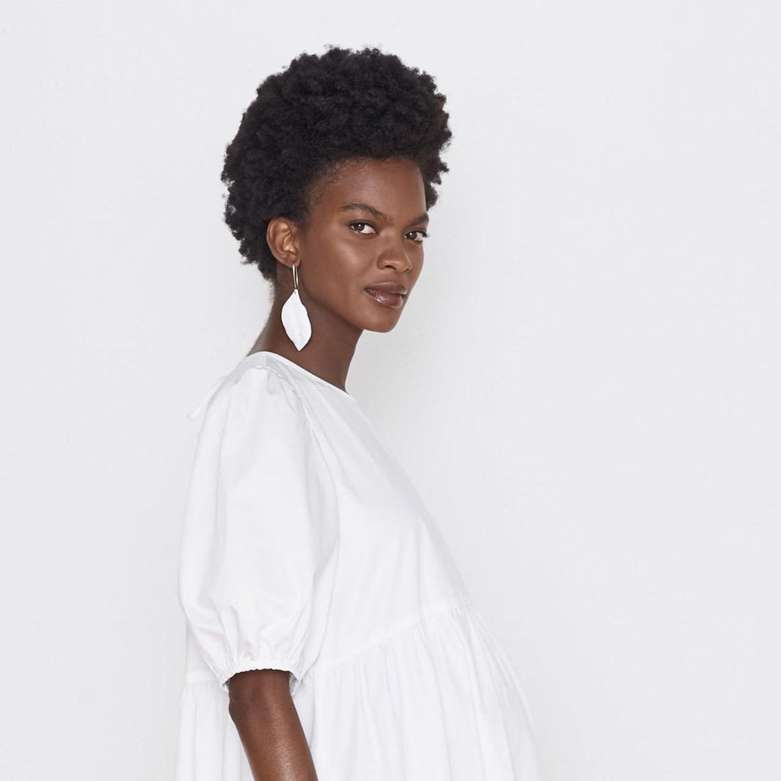 zara cotton poplin dress MINI POPLIN DRESS - White