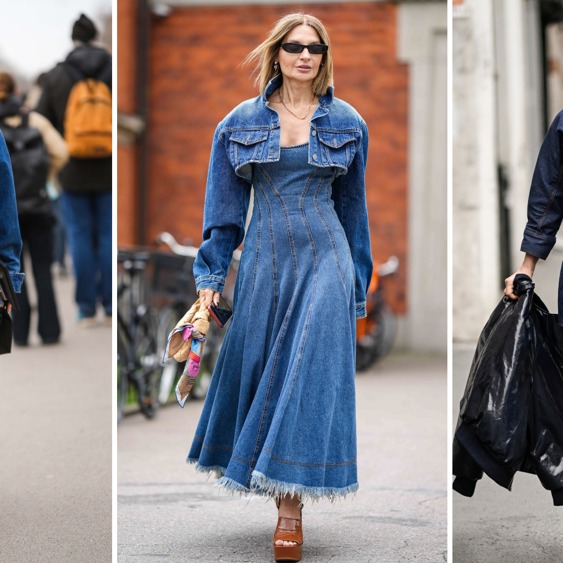 are denim dresses in style 2019 Denim Dresses Are Your New Off-Duty Wardrobe Essential
