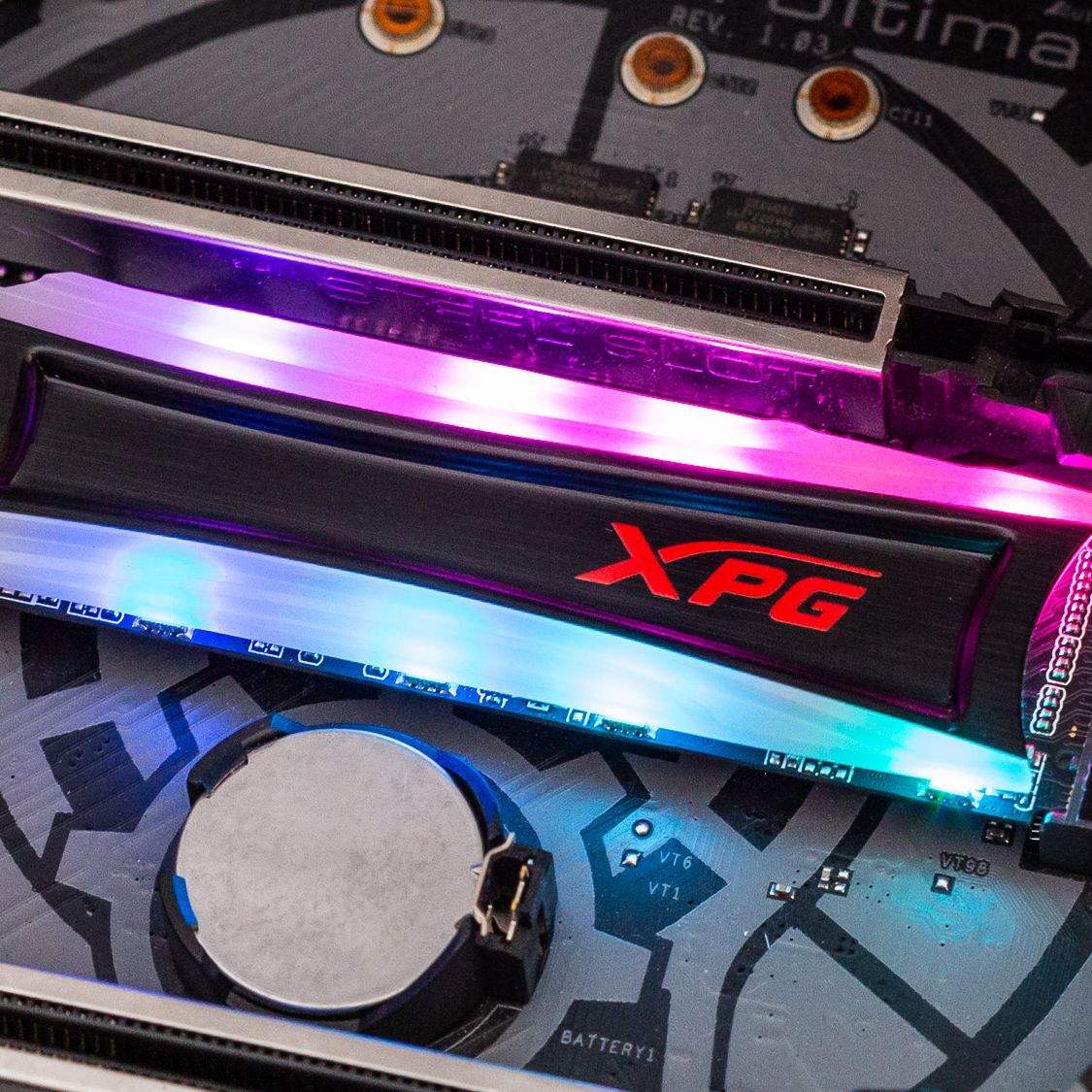 内蔵型SSD XPG SPECTRIX S40G 512GB M.2 SSD LED RGB XPG 512GB SPECTRIX S40G RGB NVMe M.2 Internal SSD AS40G-512GT-C