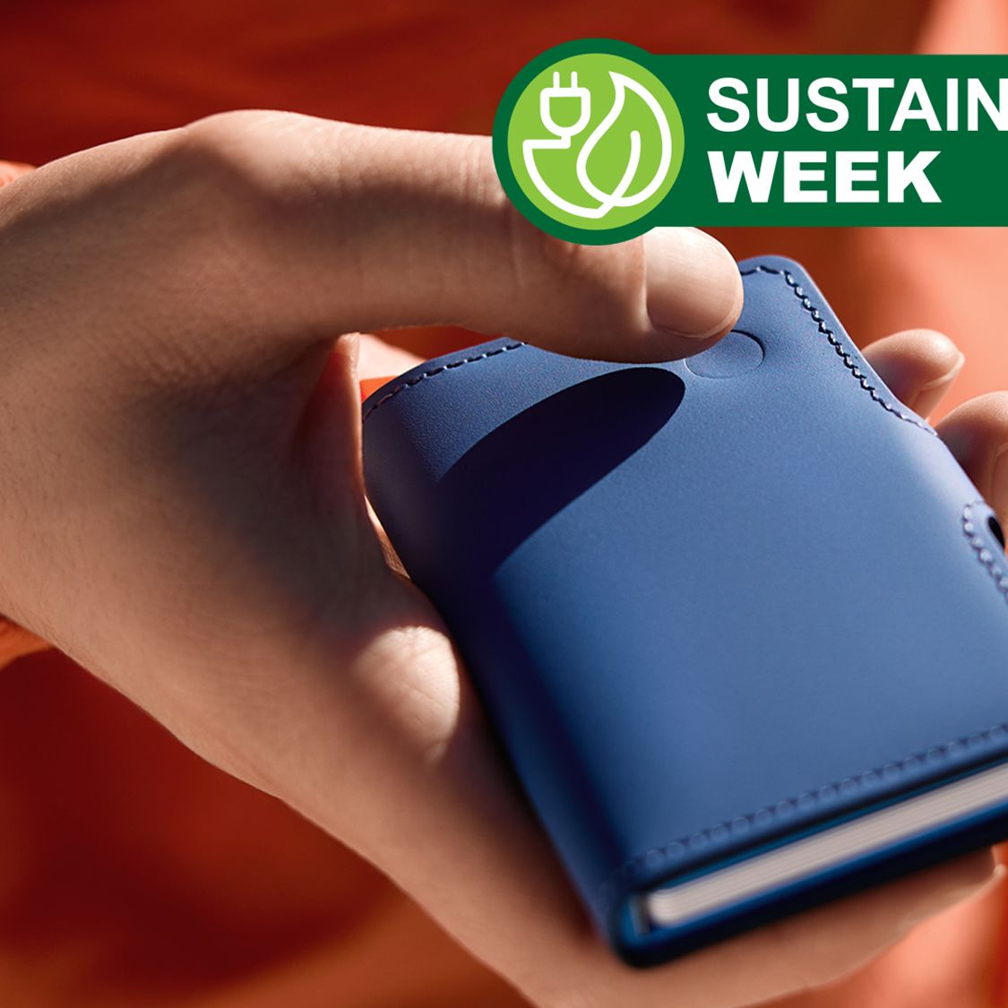 This trackable wallet is made from responsibly sourced, recycled