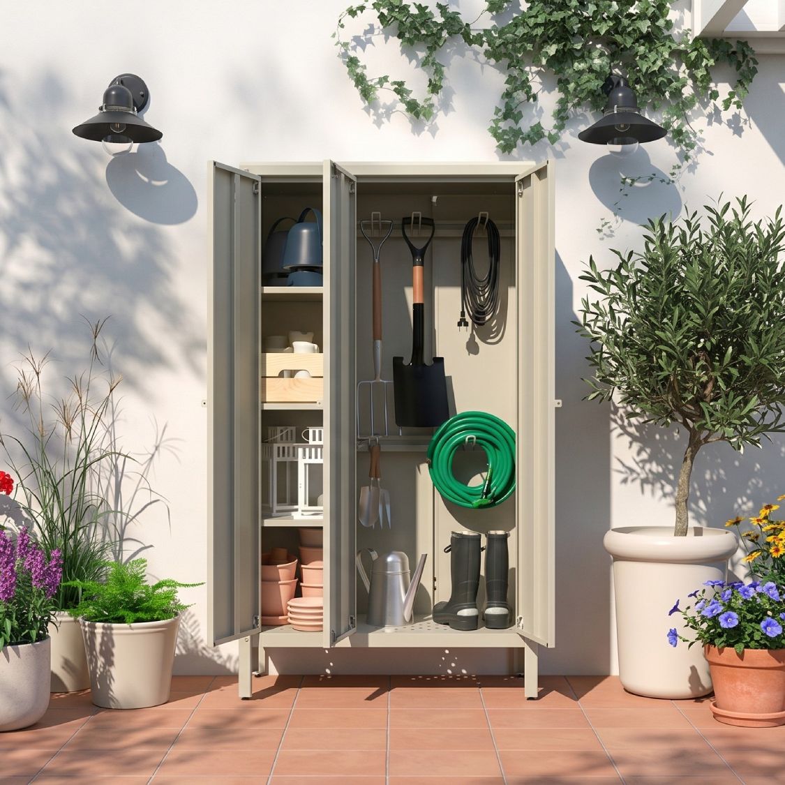 Ikea's New Garden Cabinets Are Such a Chic Storage Solution
