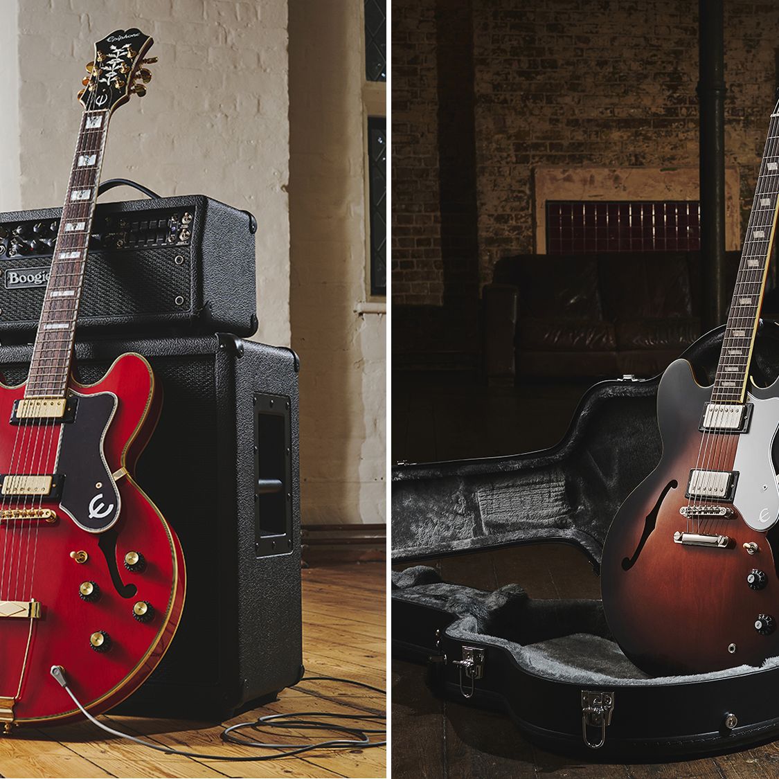 Oasis' Bonehead and Gem Archer both get signature Epiphones