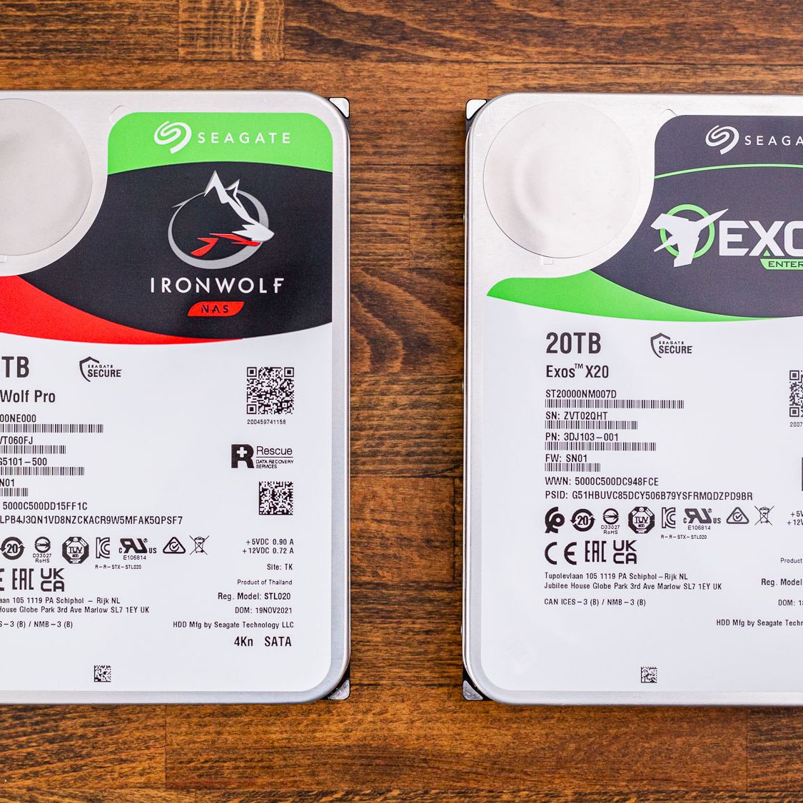 Seagate Exos X20 and IronWolf Pro 20TB HDDs: Serious Rotational