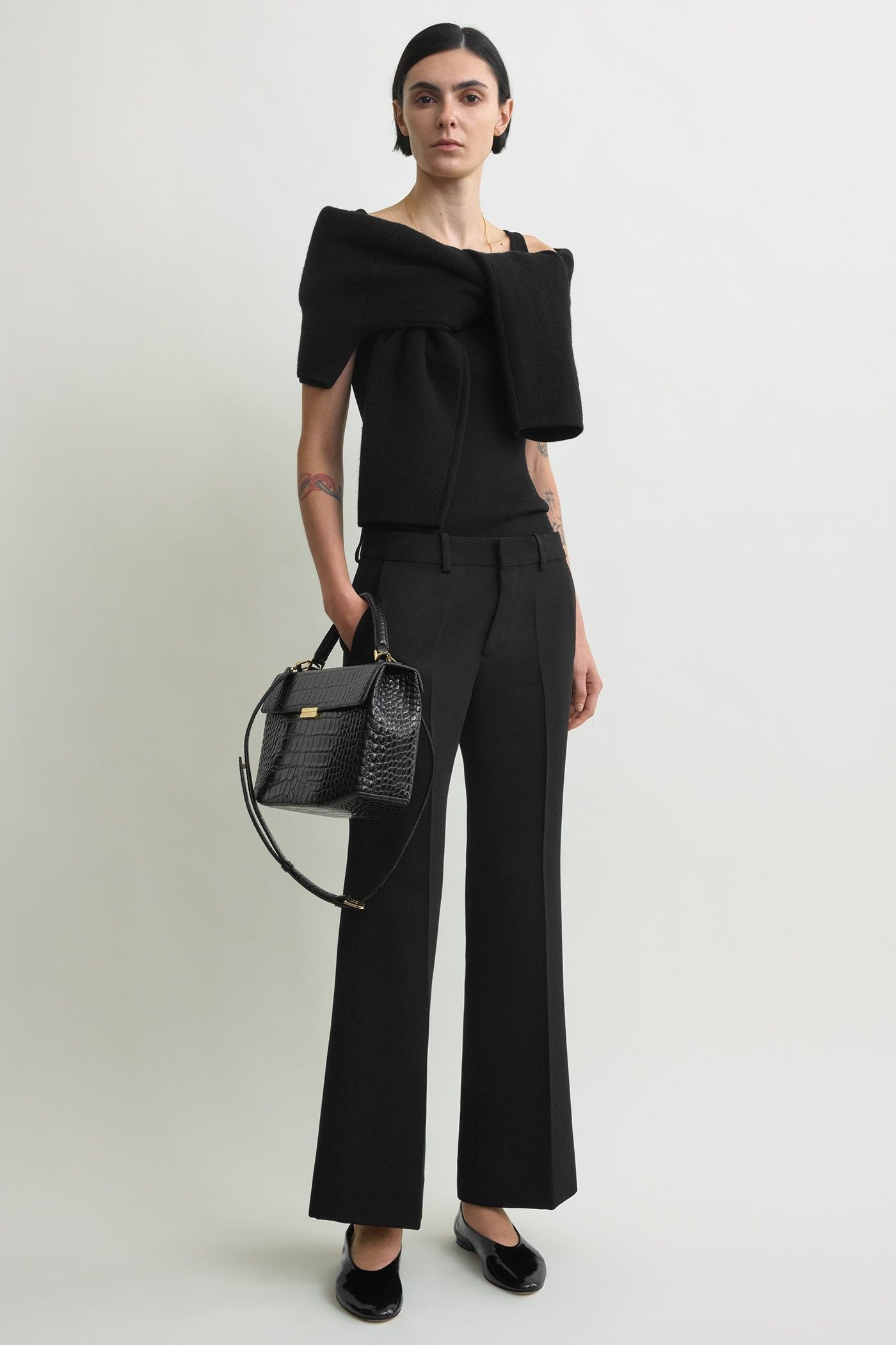 Kick Flare Trousers Black - 30