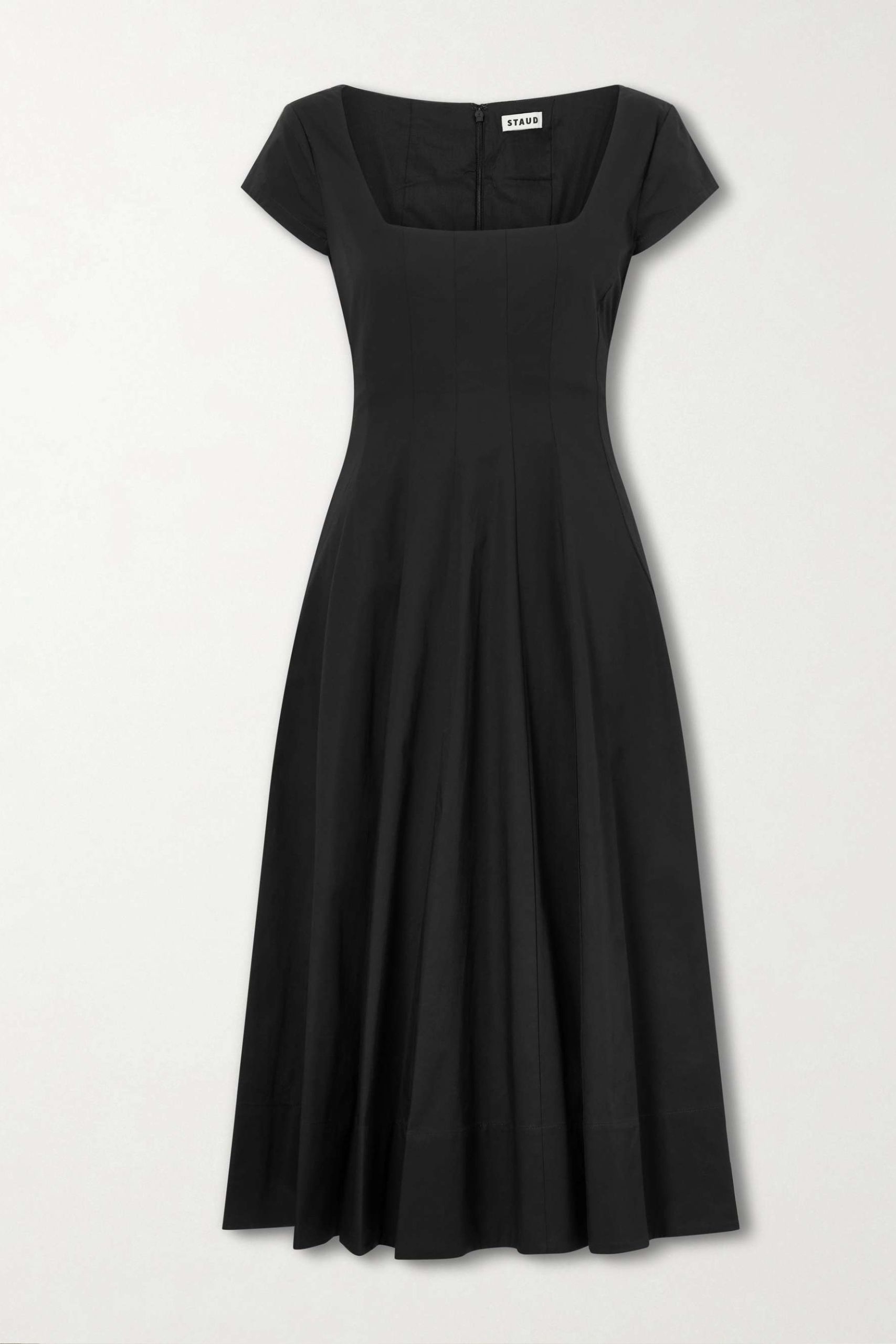 Wells Paneled Cotton-Blend Poplin Midi Dress