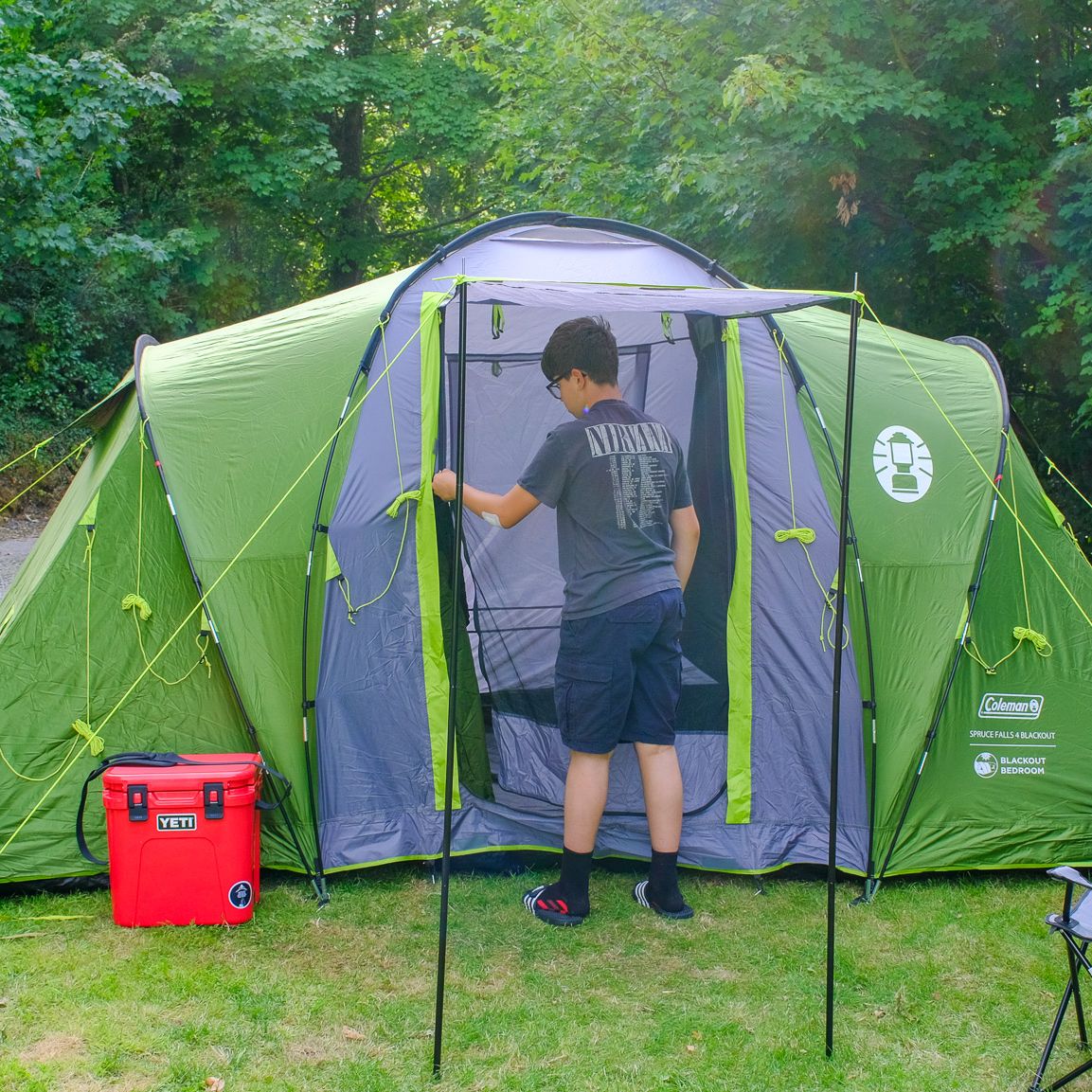 Coleman Spruce Falls 6, Tente Bleu/gris