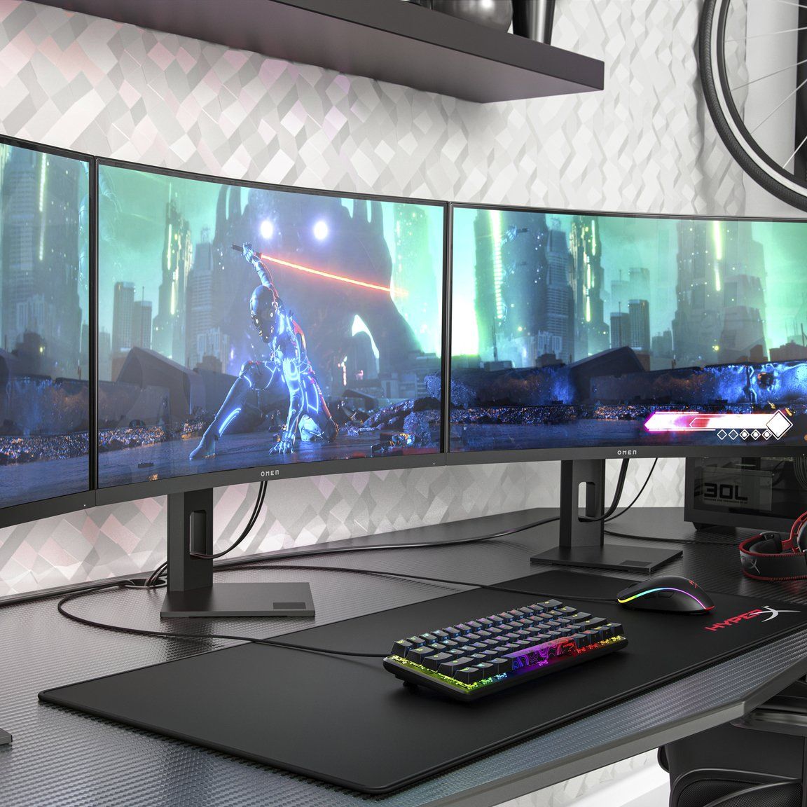 HP OMEN 27c QHD 240Hz 曲面ゲーミングモニター OMEN 27c QHD カーブド 240Hz ゲーミングディスプレイ | 日本HP