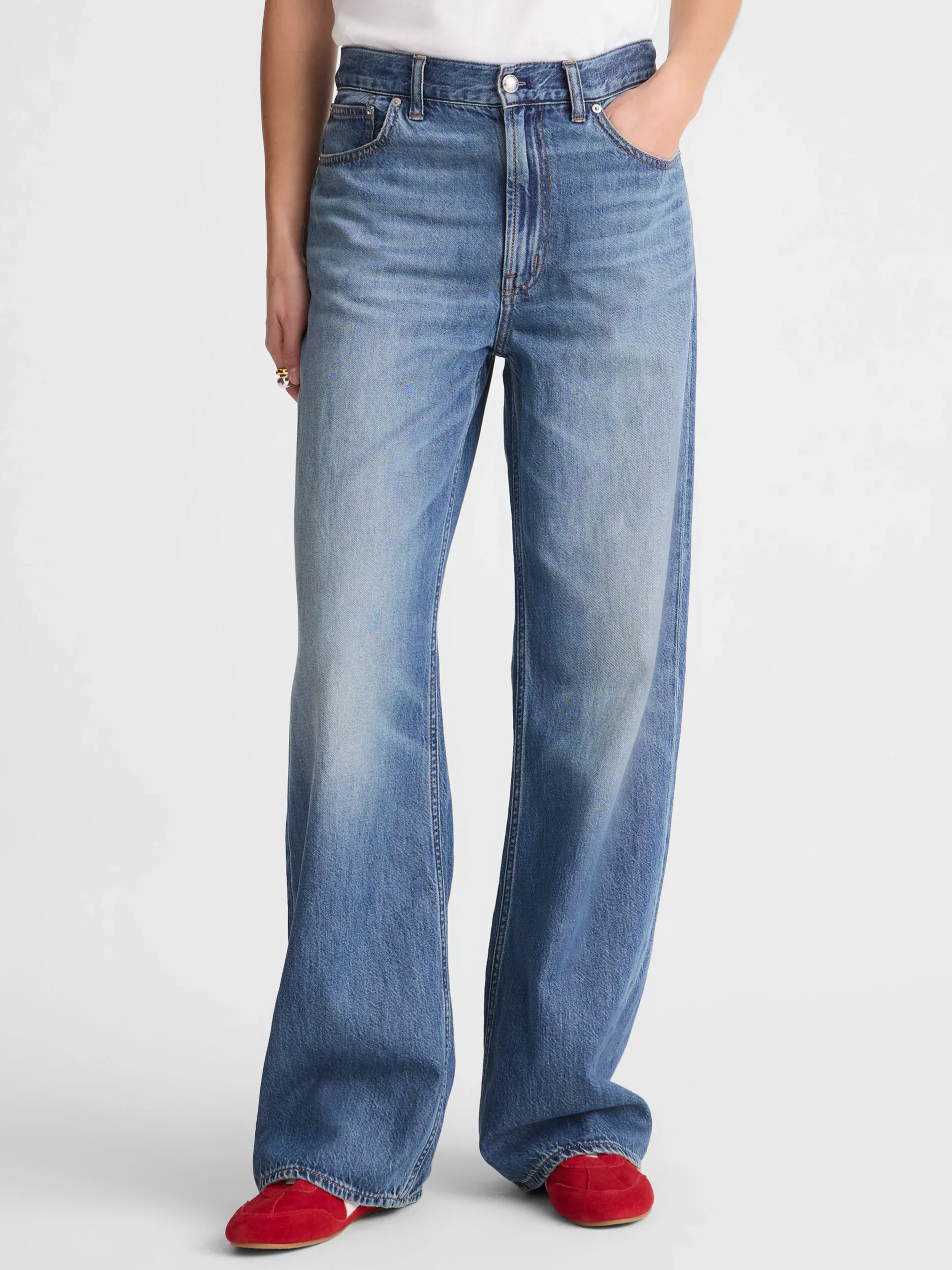 The Low-Slung Baggy Jean in Airy Denim