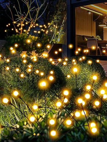 Patiopia Solar Lights Outdoor Garden, 8 Pack 80 Led Firefly Outdoor Garden Lights Waterproof, Solar Powered Swaying Light for Pathway, Yard, Patio Decoration (8 Pack,warm White)