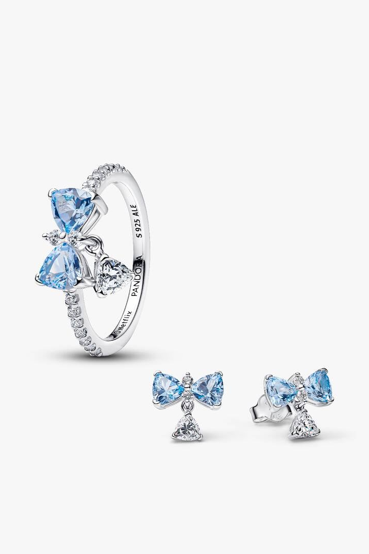 Pandora, Bridgerton Blue Bow Jewelry Set