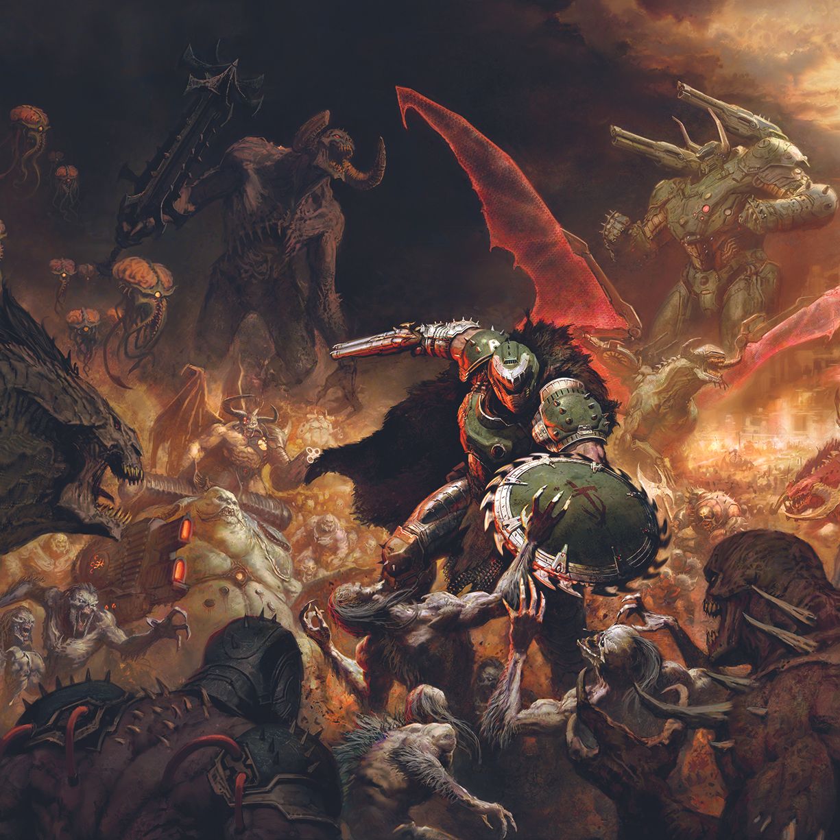 How I created the demonic video game cover art for Doom: The Dark