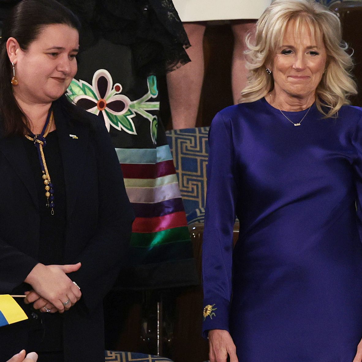Jill Biden Wears Blue Dress to Support Ukraine at State of the Union 2022