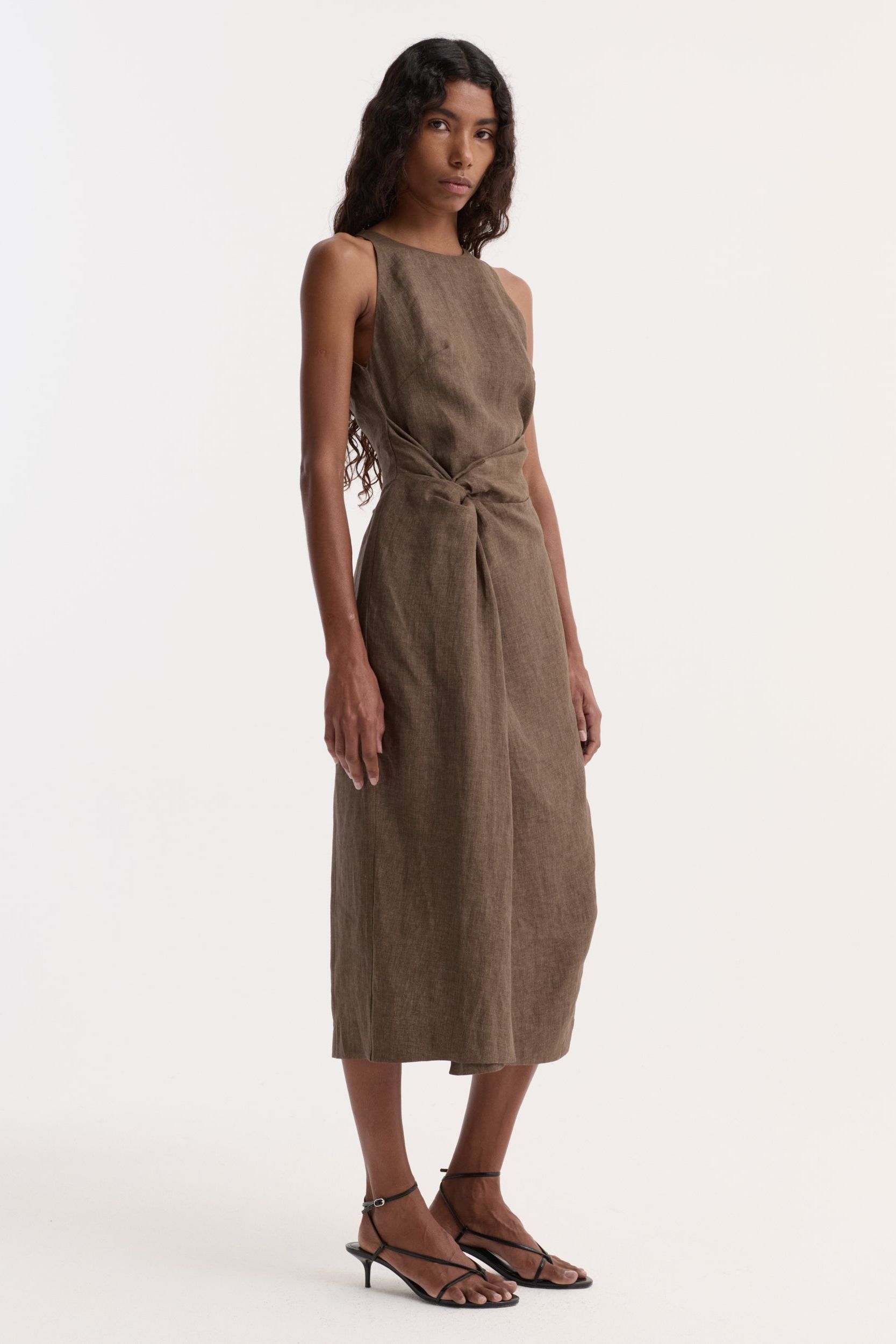 Sarong Dress | Brown Melange