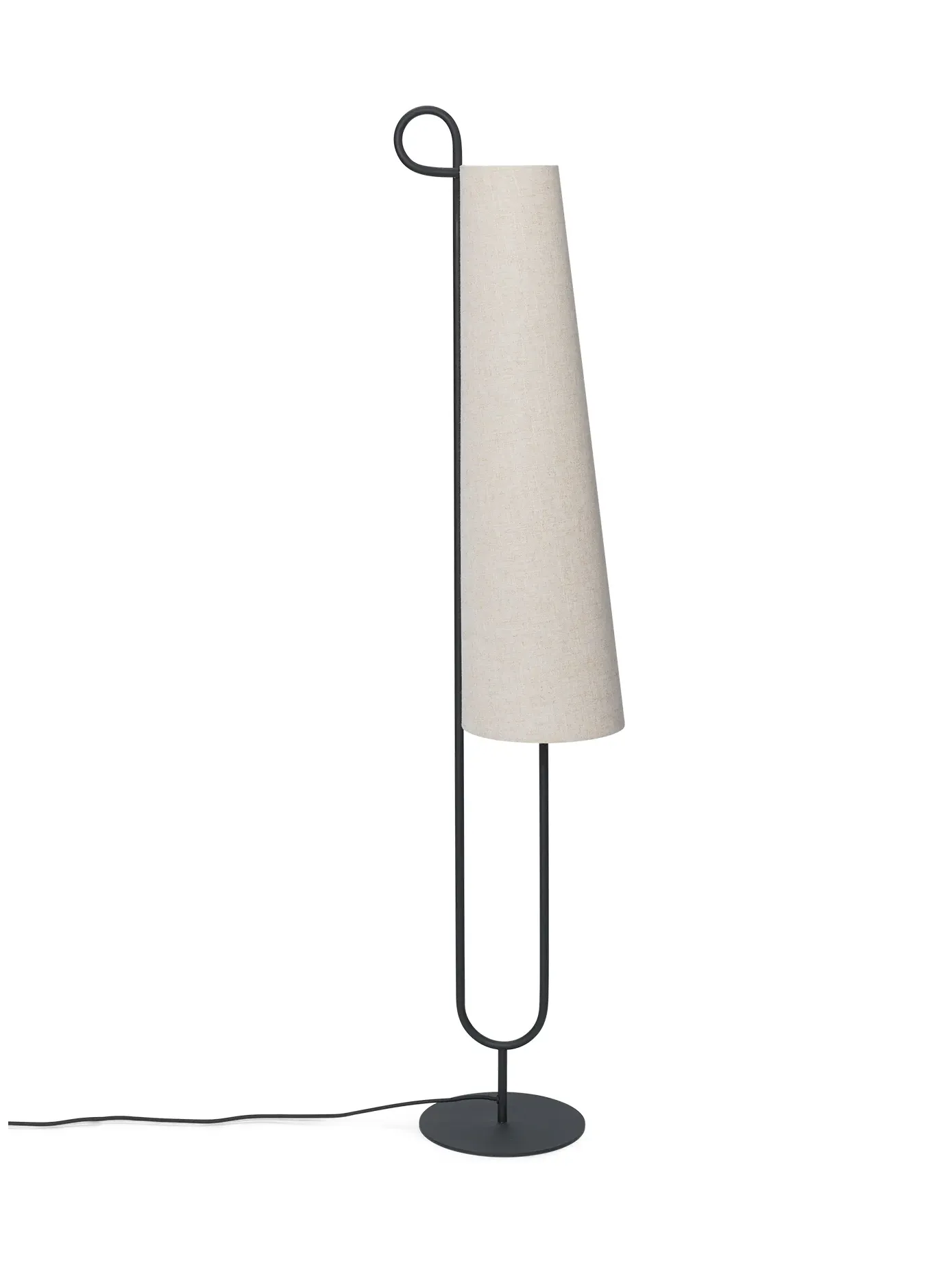 Ancora Floor Lamp, Black-Natural