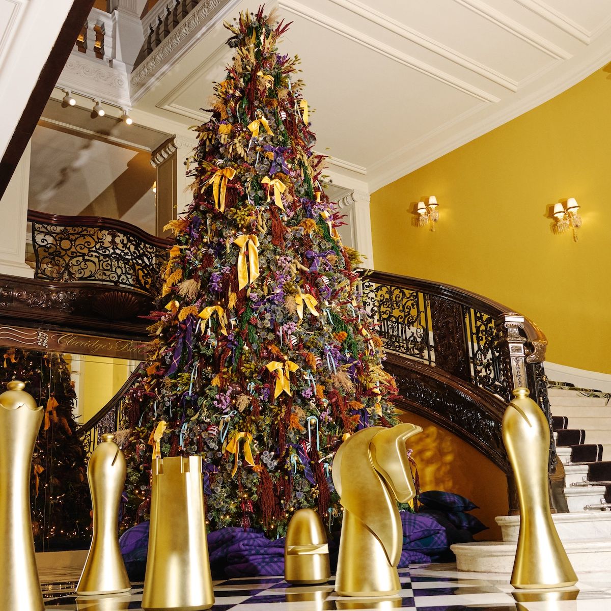 Burberry's magical Claridge's Christmas tree brings outdoors in