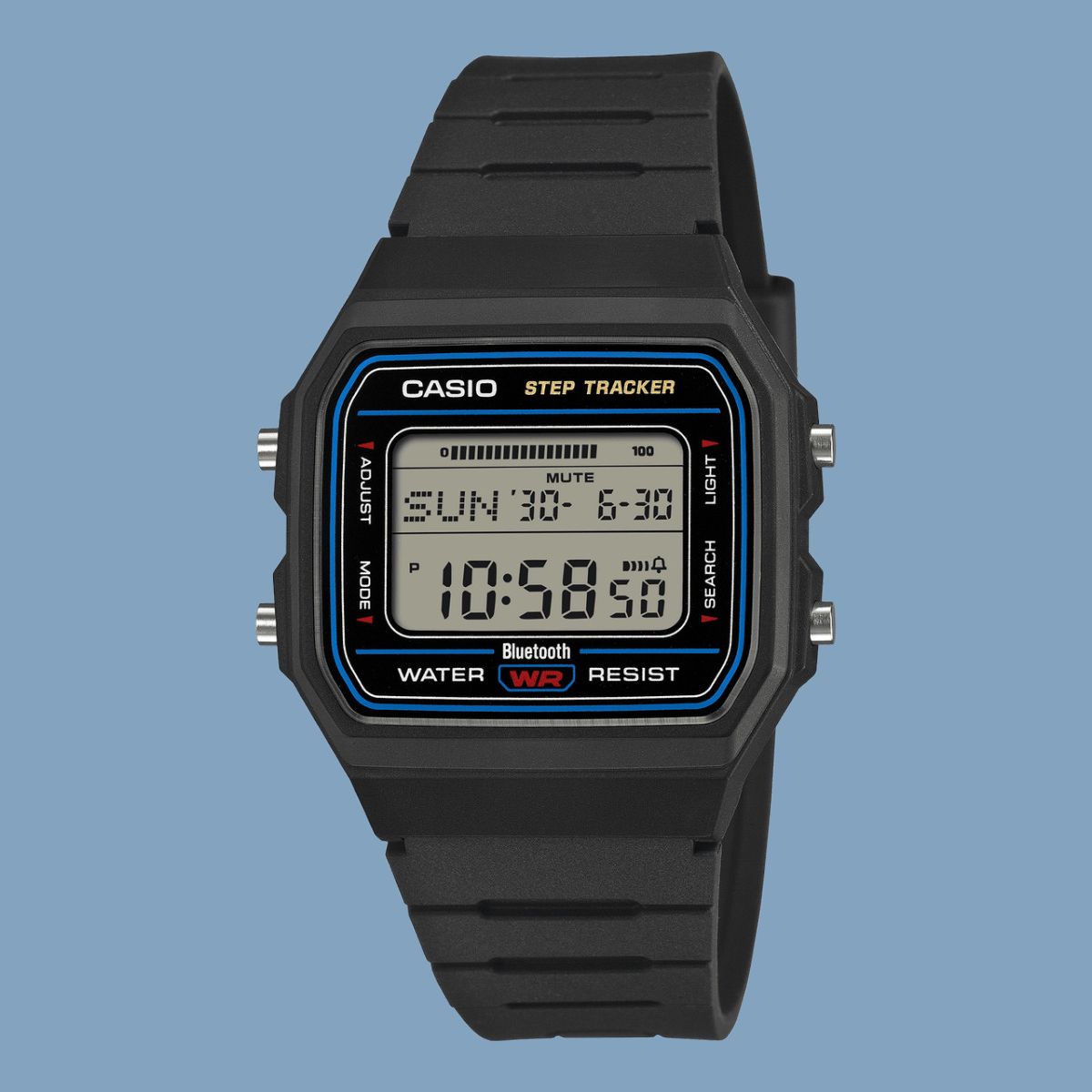 The Casio F-B100W-1A adds a step-tracker to its retro design