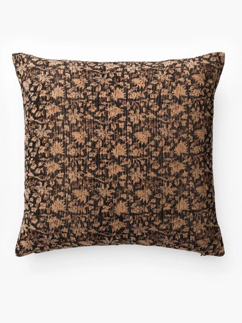Isolde Velvet Block Print Pillow Cover