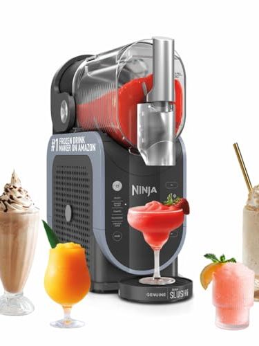 Ninja Slushi Frozen Drinks Maker, Create Slush, Frozen Cocktails, Frapp&amp;eacute;, Milkshakes &amp;amp; Frozen Juice, No Ice or Preperation Needed, Whisperchill Technology, 1.9l Capacity, Blue &amp;amp; Grey Fs301uk