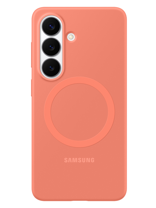 Galaxy S26 Silicone Magnet Case, Coral Red