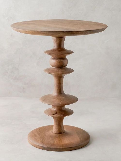 Enzo Turned Wood Side Table