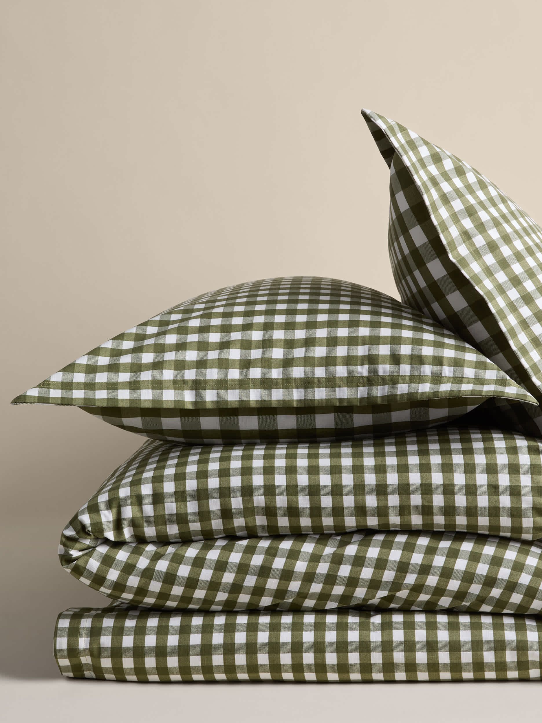 Pure Cotton Gingham Reversible Bedding Set